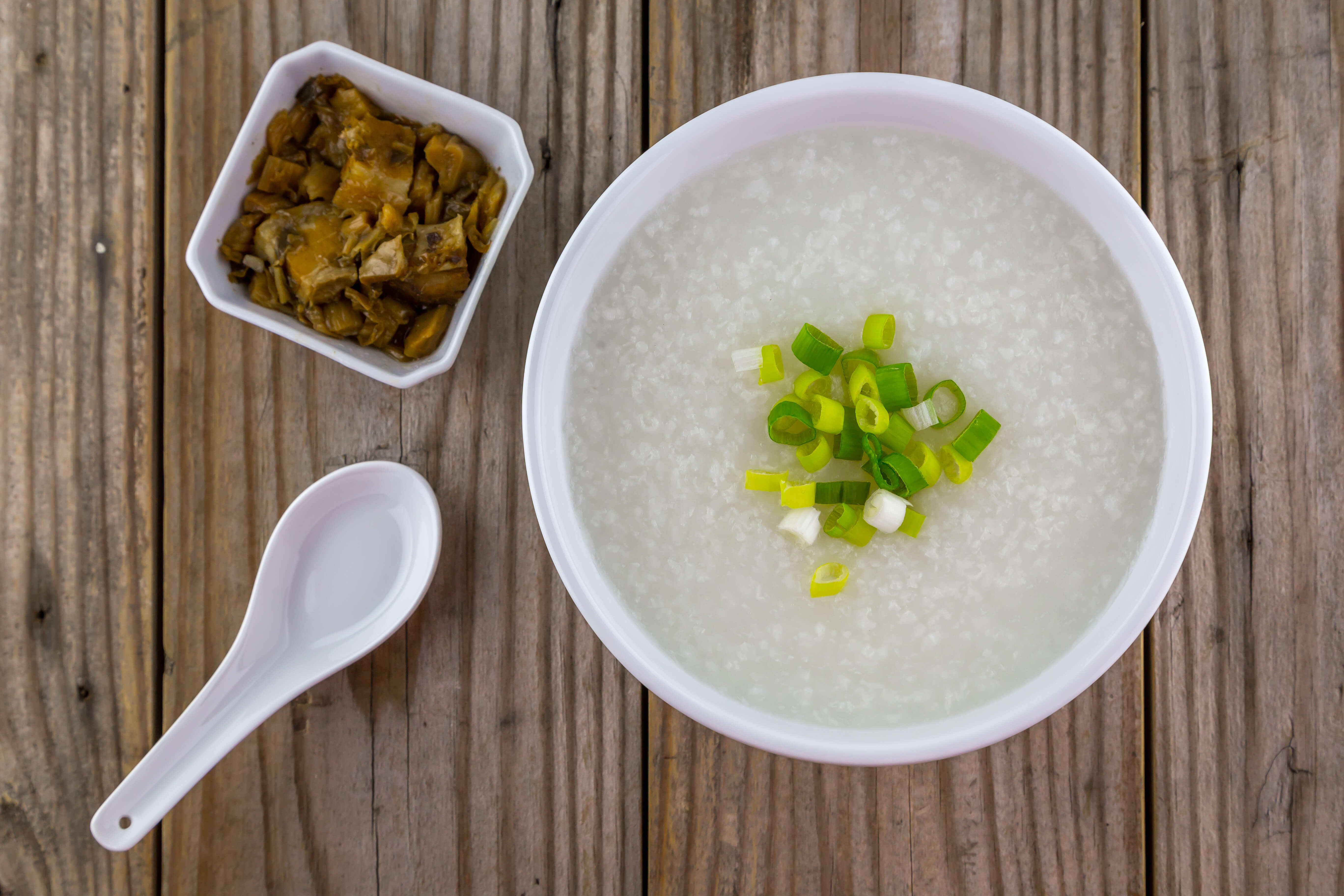 Congee with Pork and preserved vegetable Lindsey Elmore
