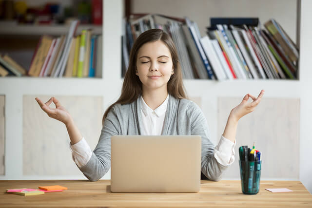 meditate at desk