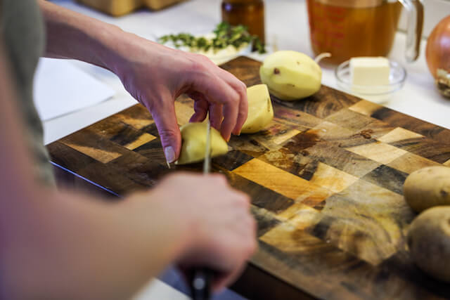 chop potatoes - Lindsey Elmore